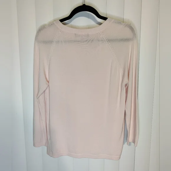 Zara Pink Pearl Knit Sweater Size Small - Picture 2 of 3
